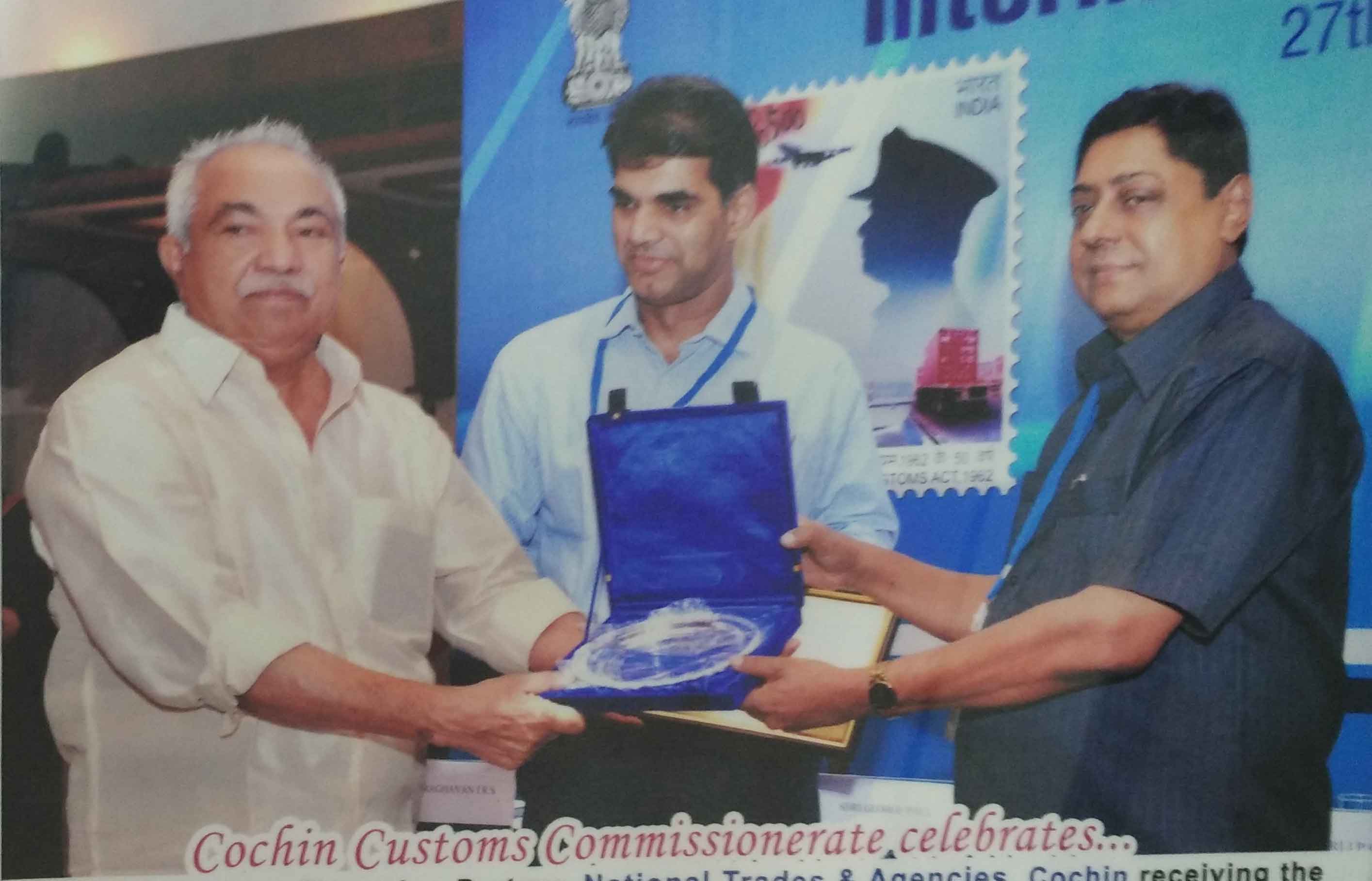 Award from Cochin Customs